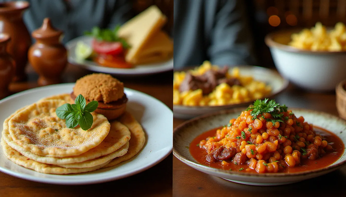 Comparaison entre un restaurant éthiopien authentique et une version fusion appauvrie illustrant les différences entre appréciation et appropriation culturelle en gastronomie