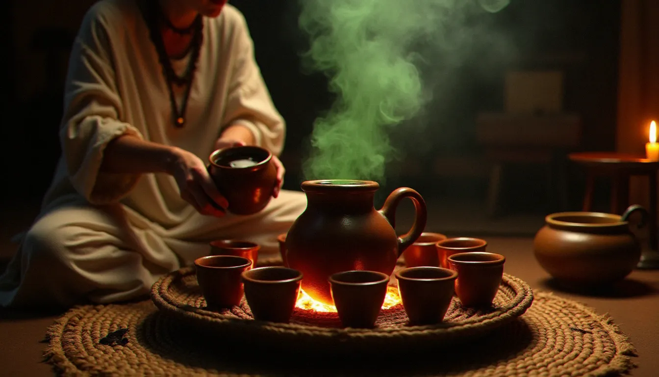 Cérémonie traditionnelle du café éthiopien avec jebena en argile et encens, moment de convivialité qui clôture le repas dans la tradition éthiopienne