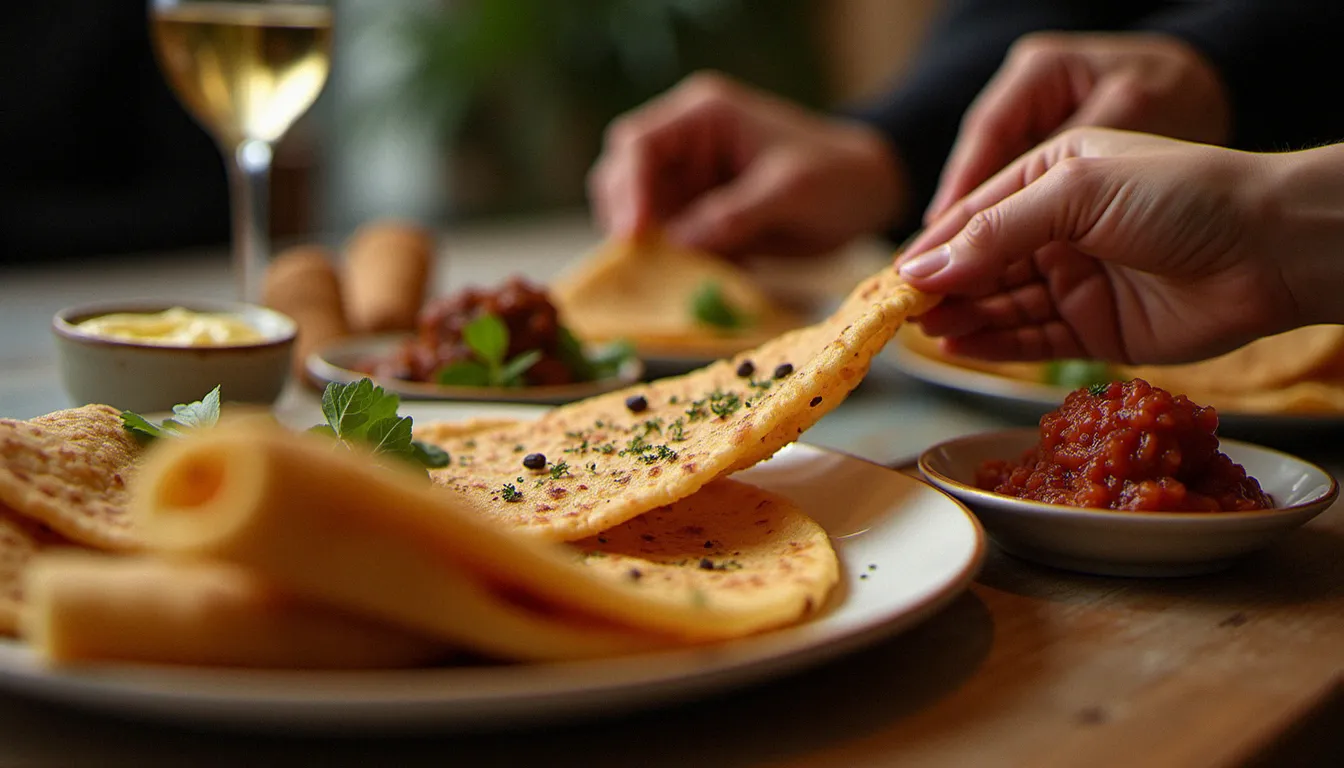 Injera, berbere et beurre épicé servis sur une table pour reconnaître un rest authentique à Paris